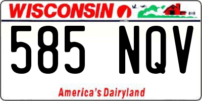 WI license plate 585NQV
