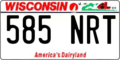 WI license plate 585NRT