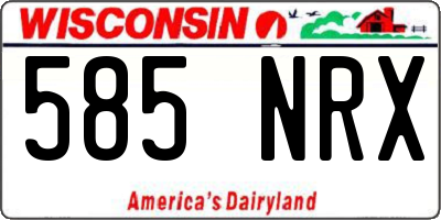 WI license plate 585NRX