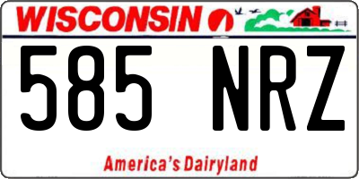 WI license plate 585NRZ