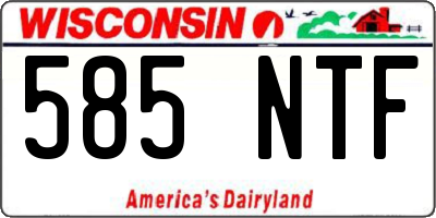 WI license plate 585NTF
