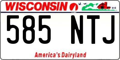 WI license plate 585NTJ