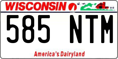 WI license plate 585NTM