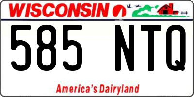 WI license plate 585NTQ