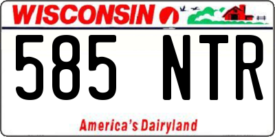 WI license plate 585NTR
