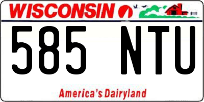 WI license plate 585NTU