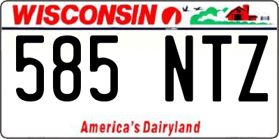 WI license plate 585NTZ