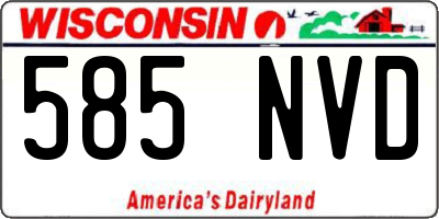 WI license plate 585NVD