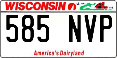 WI license plate 585NVP