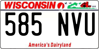 WI license plate 585NVU