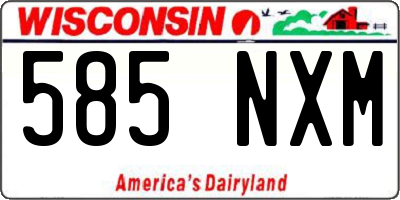 WI license plate 585NXM