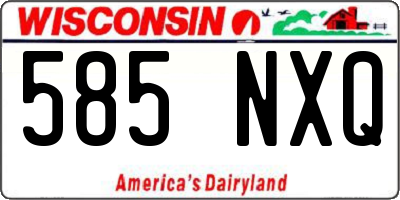 WI license plate 585NXQ