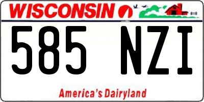 WI license plate 585NZI