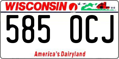 WI license plate 585OCJ