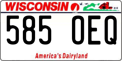 WI license plate 585OEQ