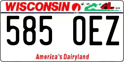 WI license plate 585OEZ