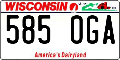 WI license plate 585OGA