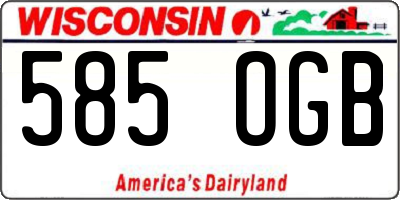 WI license plate 585OGB