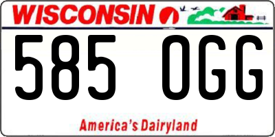 WI license plate 585OGG
