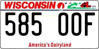 WI license plate 585OOF