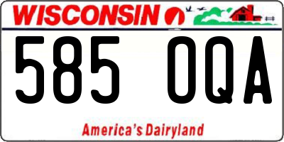 WI license plate 585OQA