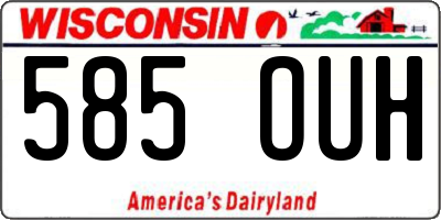 WI license plate 585OUH