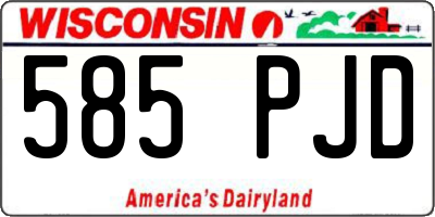 WI license plate 585PJD