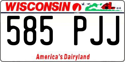 WI license plate 585PJJ