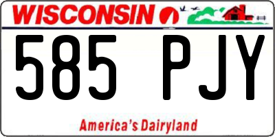 WI license plate 585PJY