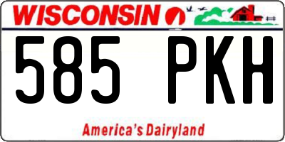 WI license plate 585PKH