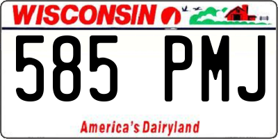 WI license plate 585PMJ