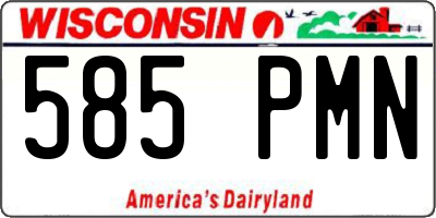 WI license plate 585PMN
