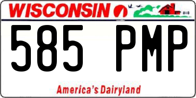 WI license plate 585PMP