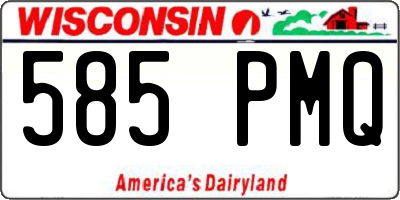 WI license plate 585PMQ