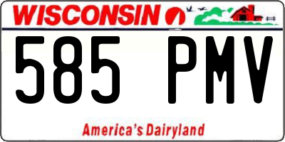 WI license plate 585PMV