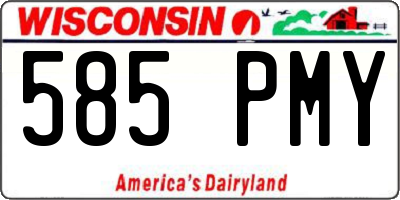 WI license plate 585PMY
