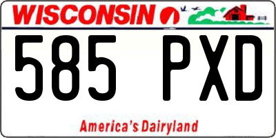 WI license plate 585PXD