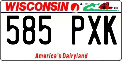 WI license plate 585PXK