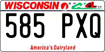 WI license plate 585PXQ