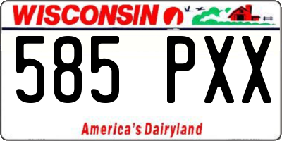 WI license plate 585PXX