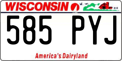 WI license plate 585PYJ