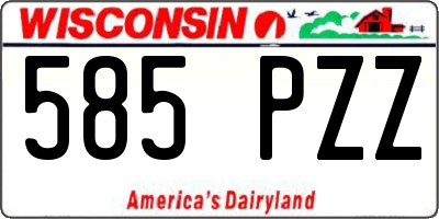 WI license plate 585PZZ