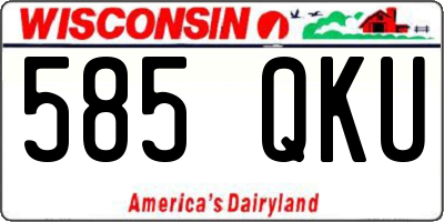 WI license plate 585QKU