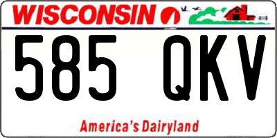 WI license plate 585QKV
