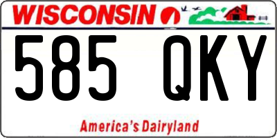 WI license plate 585QKY