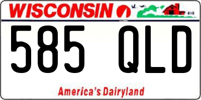 WI license plate 585QLD