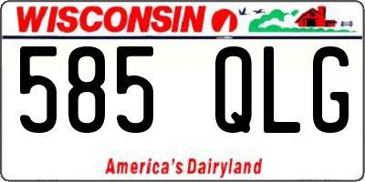 WI license plate 585QLG