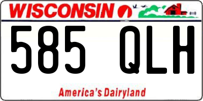 WI license plate 585QLH