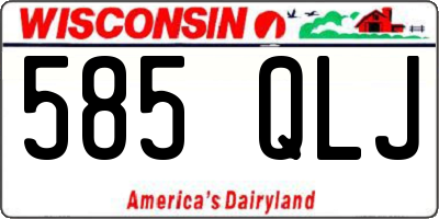 WI license plate 585QLJ