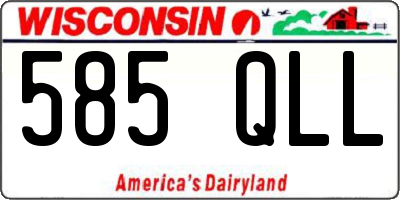 WI license plate 585QLL